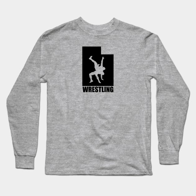 Utah Wrestling (w/ Text) Long Sleeve T-Shirt by Ruiz Combat Grappling